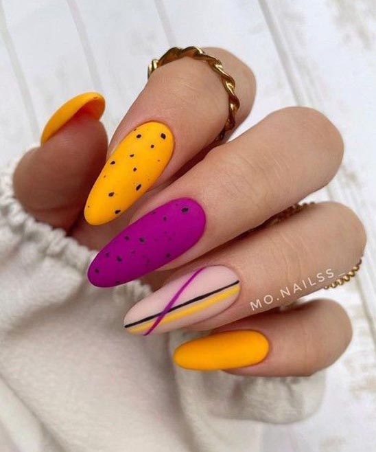 Nail Designs Summer Orange