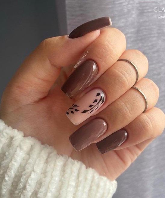 Nail Designs for Fall With Nude Color