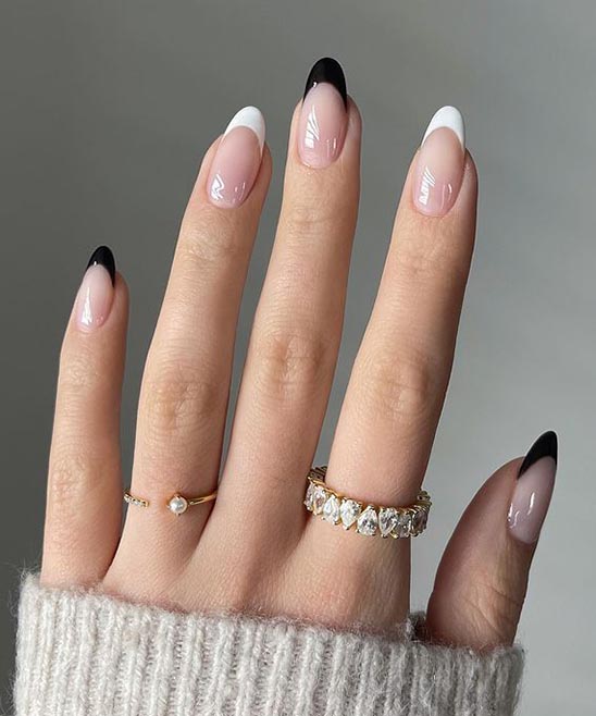 Nail Designs for Short Nails Black and White