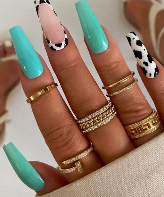 Nail Designs on Coffin Shape