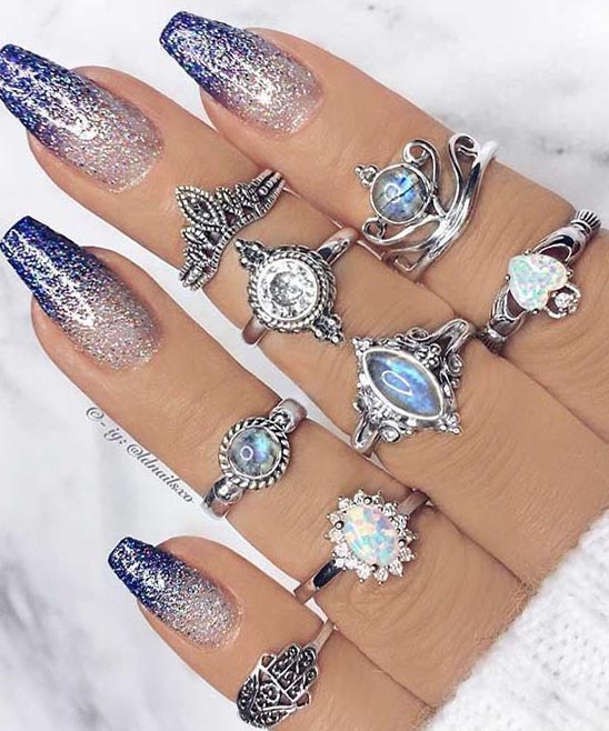 Nail Ideas for Winter Coffin