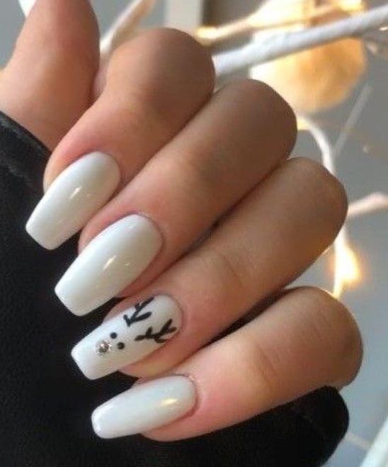 Nail Ideas for Winter Coffin for Tan Skin