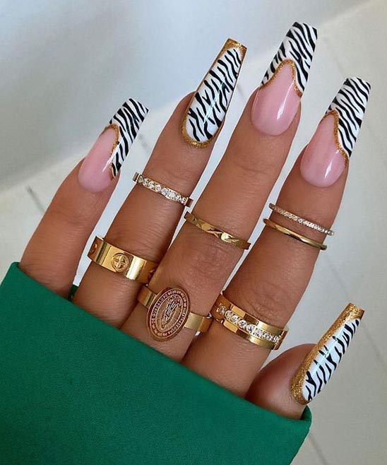 Nails Design Coffin Shape