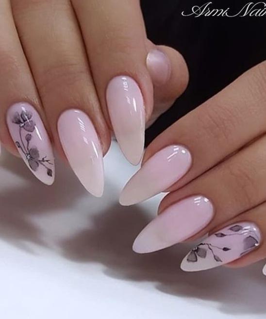Nails French Tip Pink
