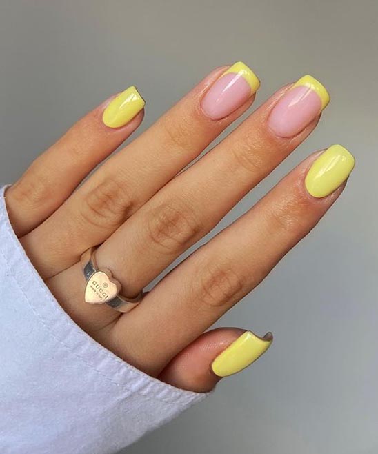 Nails Orange and Yellow