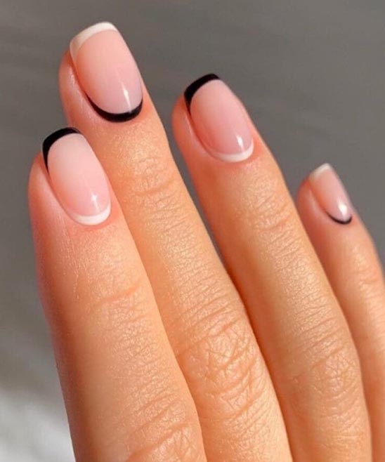 Nails Outlined in White