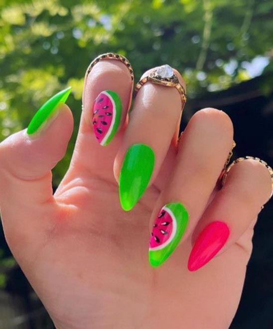 Nails Watermelon Designs
