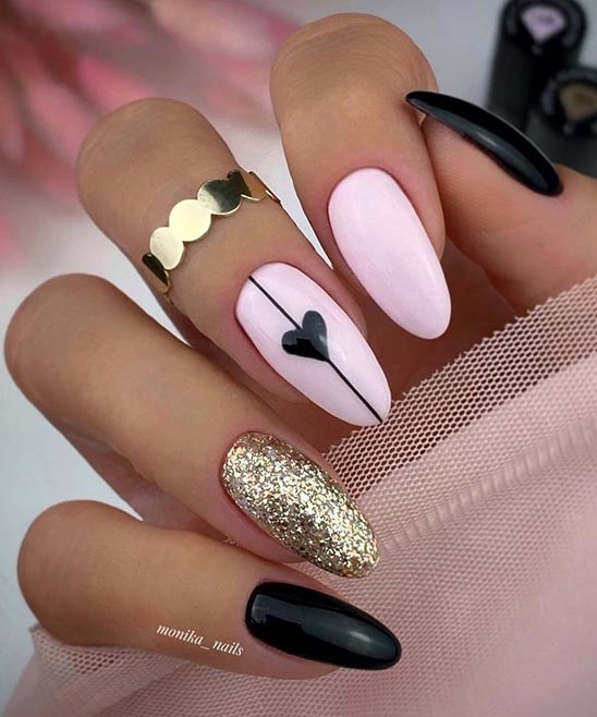 Nails With Heart Design