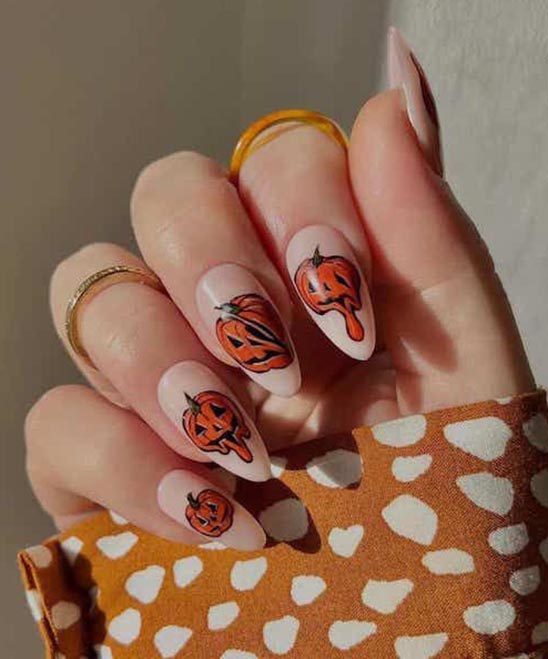 Nails With Pumpkins