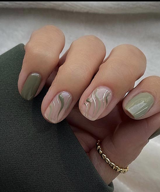 Nails to Go With Olive Green Dress