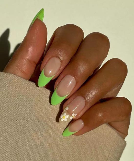 Neon French Tip Nail Designs