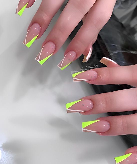 Neon Nails French Tips
