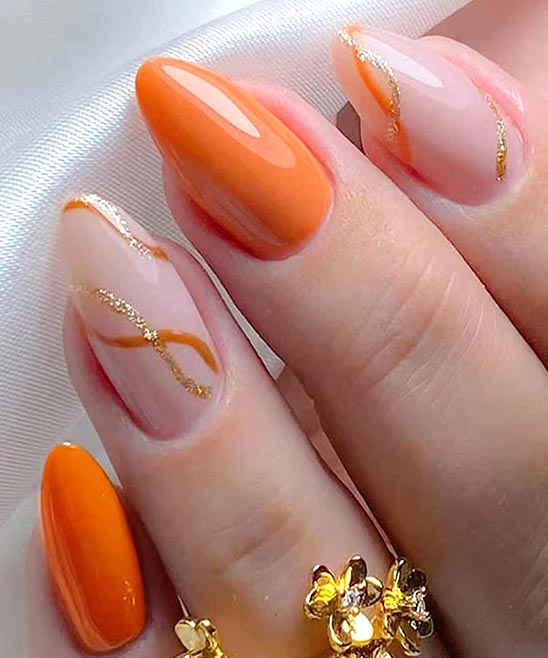 Neon Orange Nails