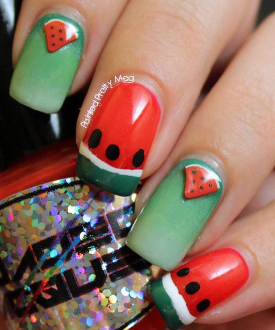 Neon Watermelon Nail Polish