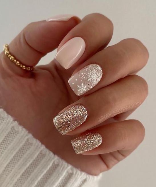 Neutral Holiday Nail Designs