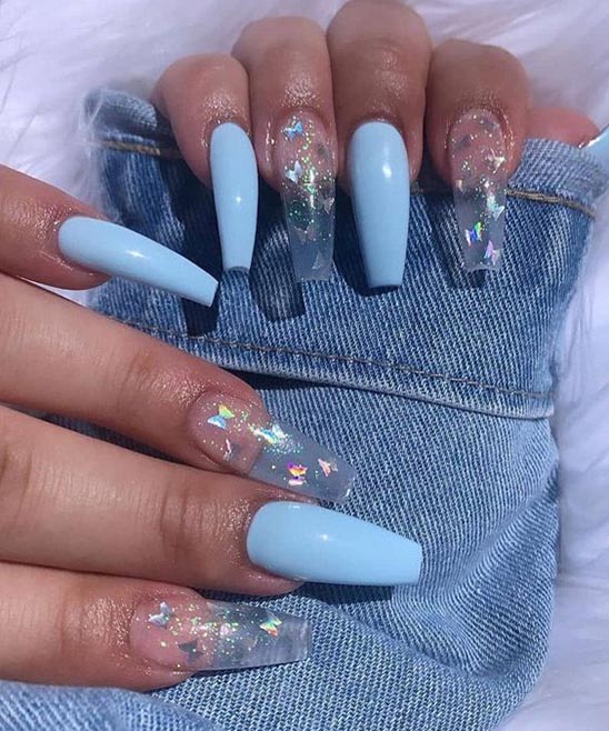 Nude Brown Nail Designs Coffin Long