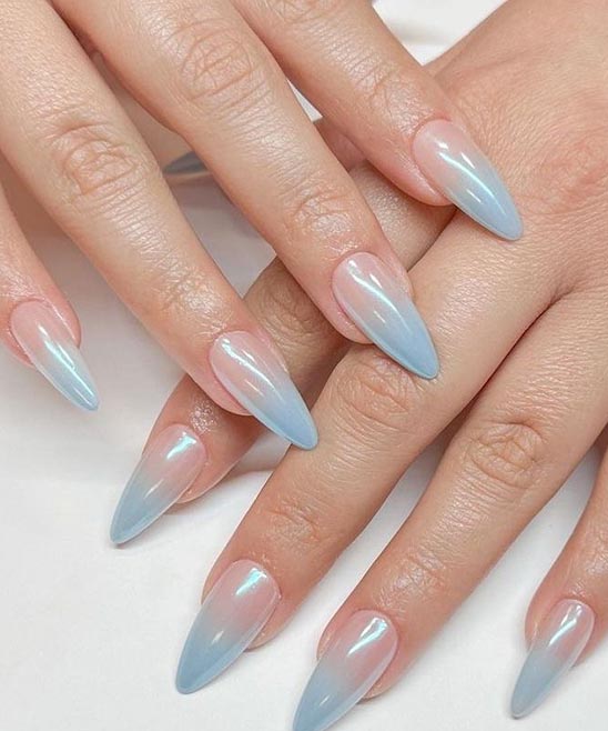 Nude to White Ombre Nails
