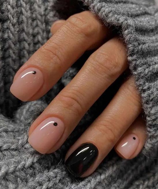 Ombre Black and White Nails