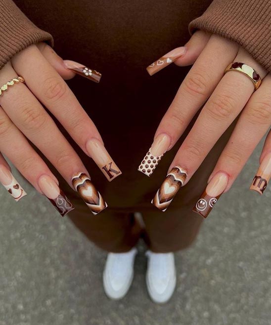 Ombre Coffin Nail Designs