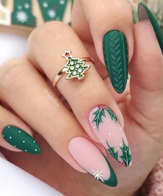 Ombre Emerald Green Nails