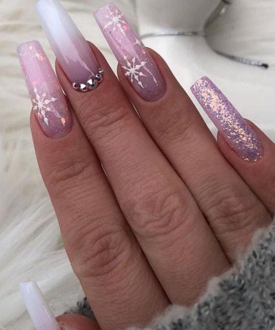 Ombre Glitter Nails Christmas