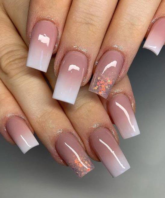 Ombre Nails Pink and White