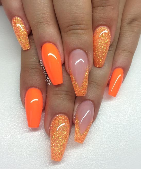 Ombre Orange Nails