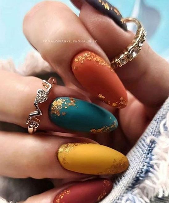 Ombre Orange and Yellow Nails