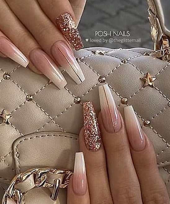 Ombre Rose Gold Nail