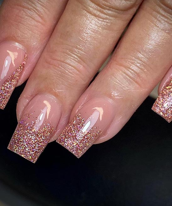 Ombre and Rose Gold Nails
