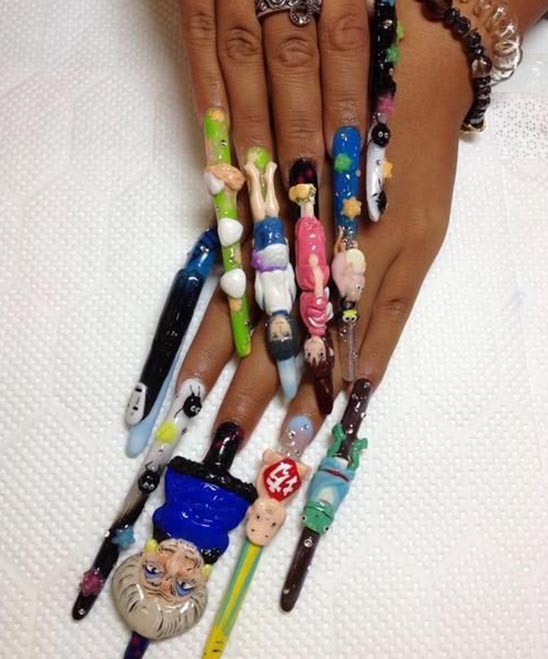 One Piece Anime Nails