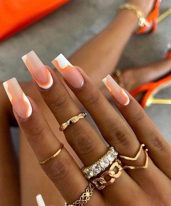 Orange Fall Nails