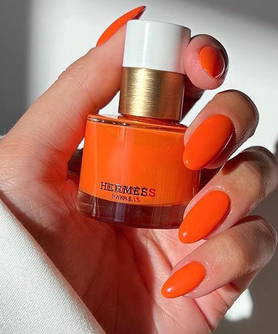 Orange French Tip Nails