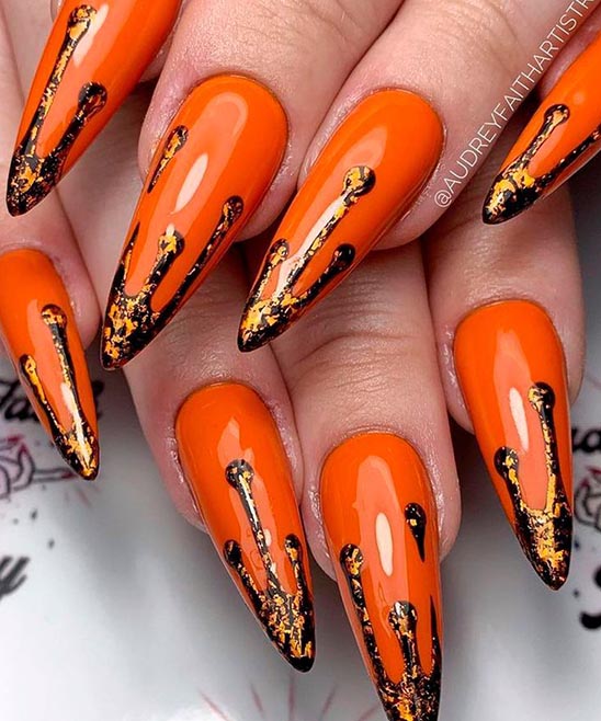 Orange Fruit Nail Designs