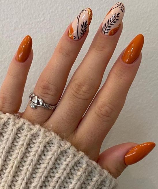 Orange Gel Nails