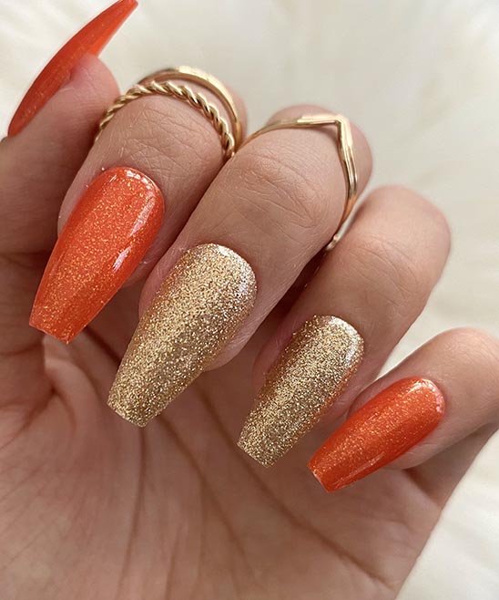 Orange Halloween Nails