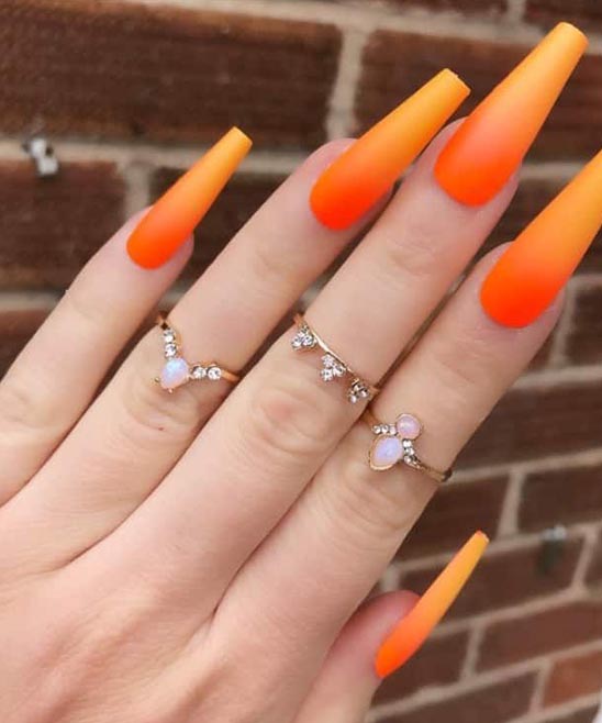 Orange Nail Designs Summer