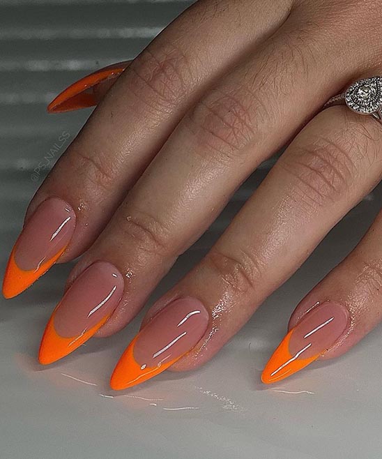 Orange Nails Design