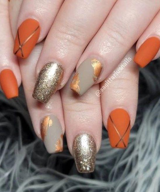 Orange Nails Designs
