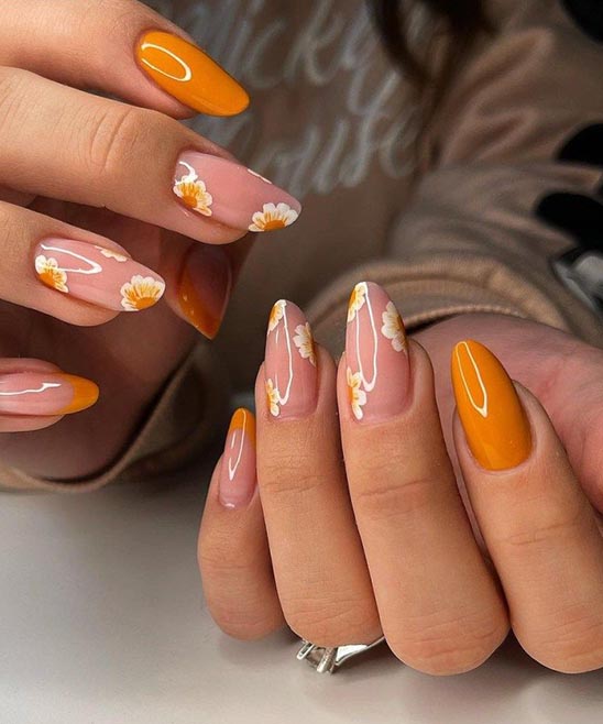 Orange Nails Ideas