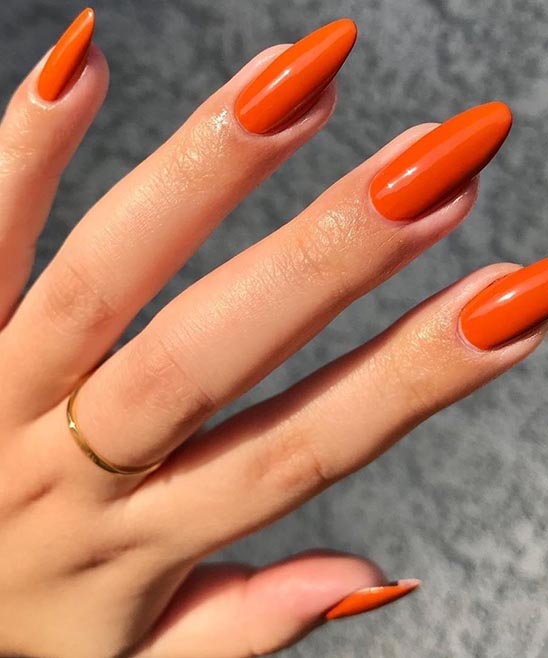 Orange Summer Nail Art