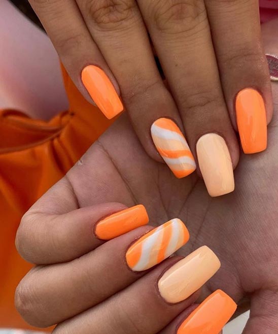 30 Mind-Blowing Orange Nails Designs - CLEAR SKIN REGIME