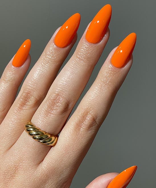 Orange Summer Nail Tips