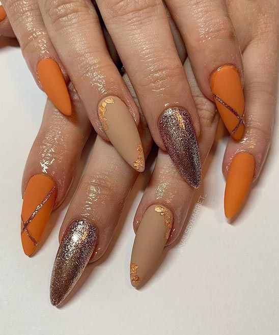 Orange Summer Nails 2013