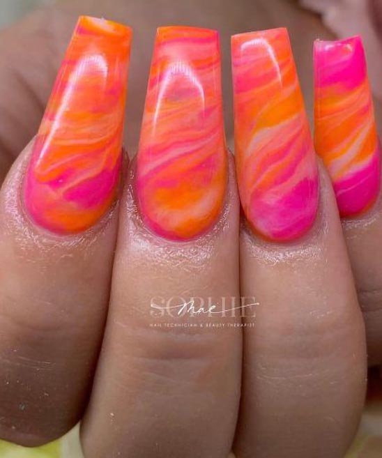 Orange Summer Nails 2023