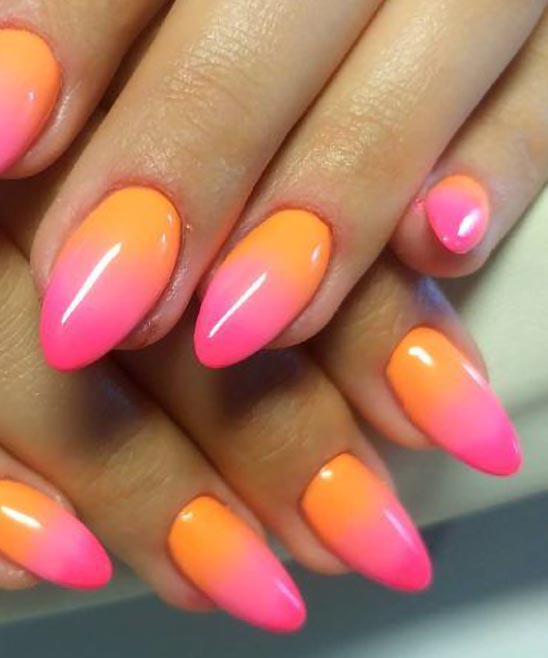 Orange Summer Nails Design