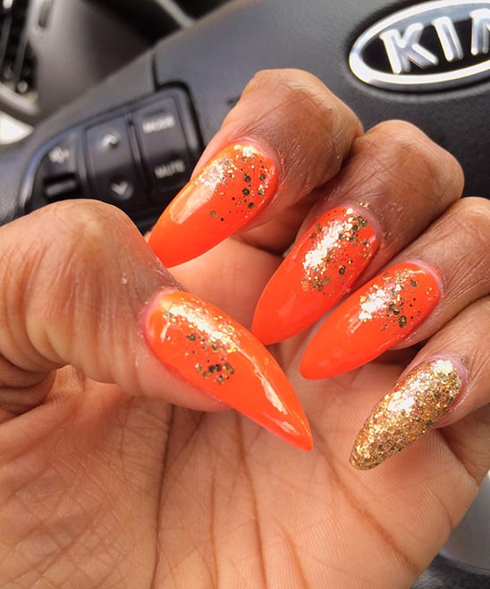 Orange Summer Nails Designs