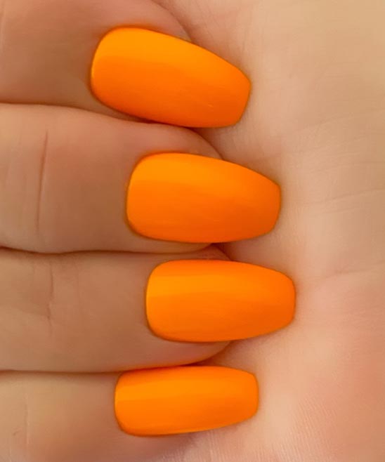 Orange Yellow and Pink Nails