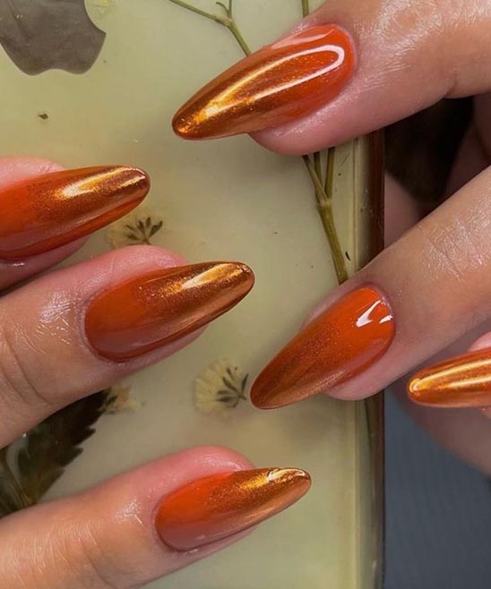 Orange and Blue Nail Designs