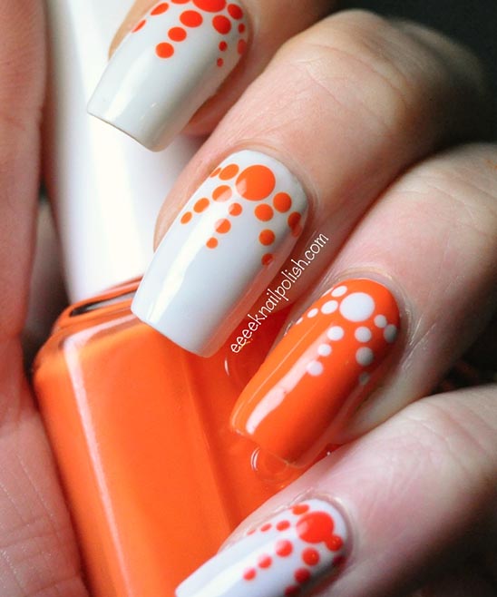 Orange and Red Nail Designs